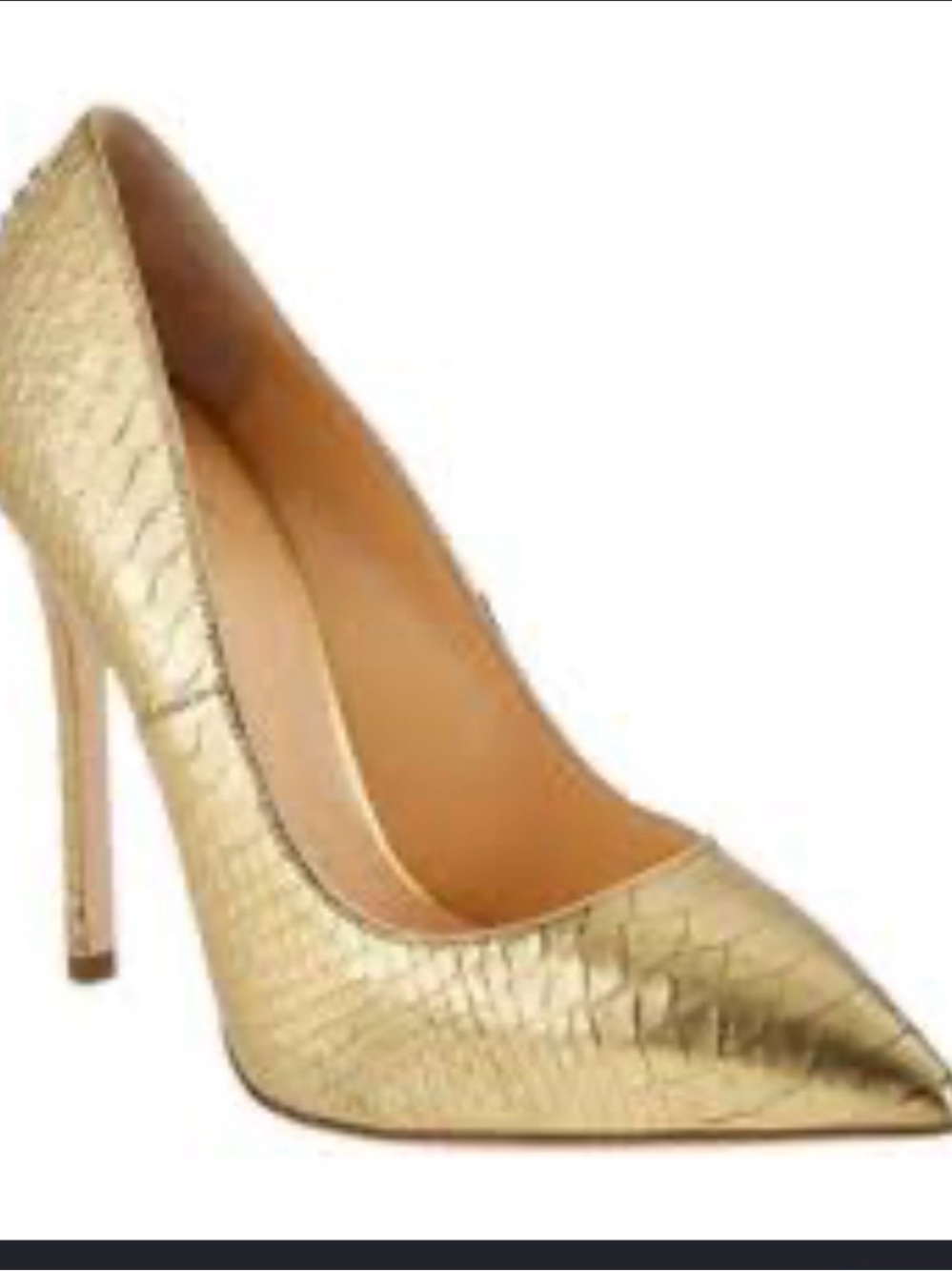 Giuseppe Zanotti Metallic Yvette Gold Python Pointed-Toe Stiletto 110 Pumps